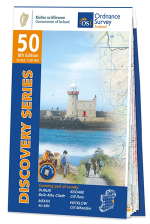 Wandelkaart 50 County Dublin & Counties Kildare, Meath & Wicklow - OSI