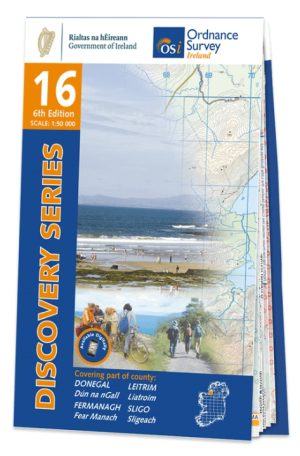 Wandelkaart 16 County Donegal, Fermanagh, Leitrim & Sligo - OSI Ireland