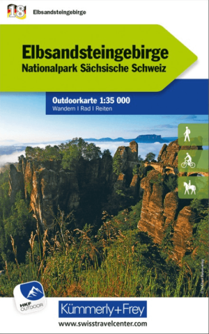 Wandelkaart Outdoorkaart 18 Elbsandsteingebirge - K&F