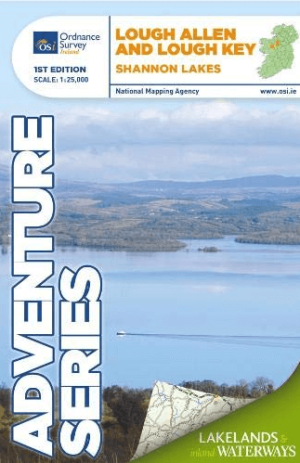 Wandelkaart Adventure Series Lough Allen & Lough Key, Shannon Lakes - OSI