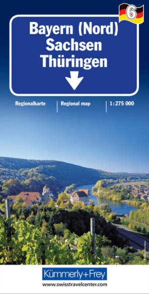 Wegenkaart 06 Sachsen, Thüringen & Beieren noord - K&F