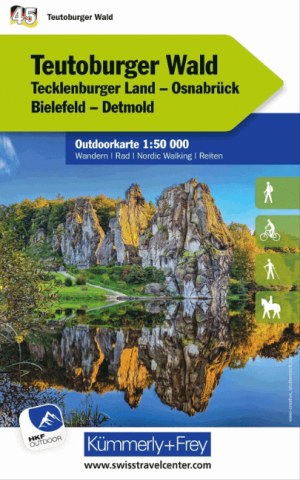 Wandelkaart Outdoorkaart 45 Teutoburger Wald - K&F