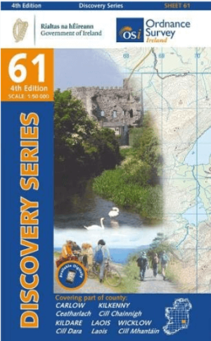 Wandelkaart 61 County Carlow, Kildare, Kilkenny, Laois & Wicklow - OSI