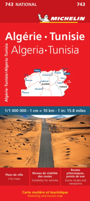 Wegenkaart Landkaart 743 Algerije & Tunesië Afrika - Michelin
