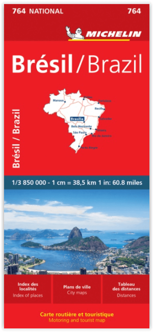 Landkaart Wegenkaart 764 Brazilië - Michelin