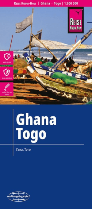Landkaart Wegenkaart Ghana & Togo - Reise Know-How Verlag