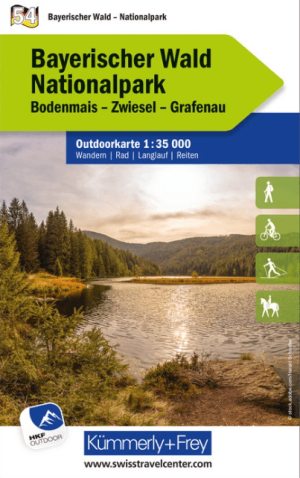 Wandelkaart Outdoorkaart 54 Beierse Woud National Park - K&F