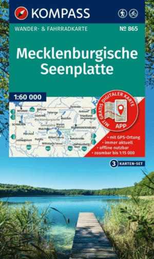 Wandelkaart 865 Mecklenburgische Seenplatte - Kompass