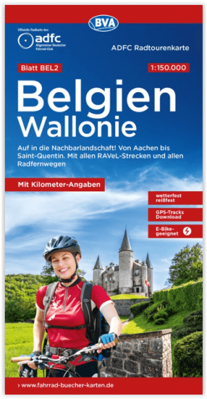 Fietskaart BEL2 België & Wallonië - BVA-Bikemedia