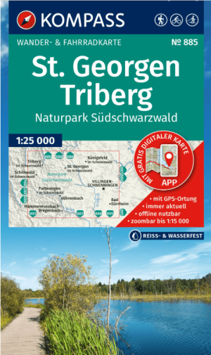 Wandelkaart 885 St.Georgen- Triberg & NP Südschwarzwald - Kompass