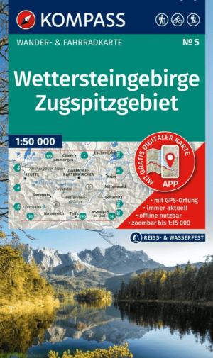 Wandelkaart 5 Wettersteingebirge & Zugspitzgebiet - Kompass
