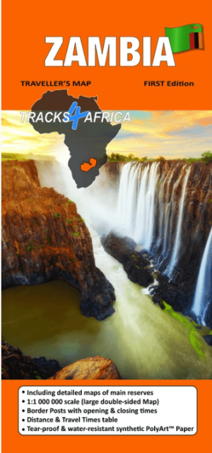 Landkaart Wegekaart 90 Zambia Zuid-Afrika - Slingsby Maps