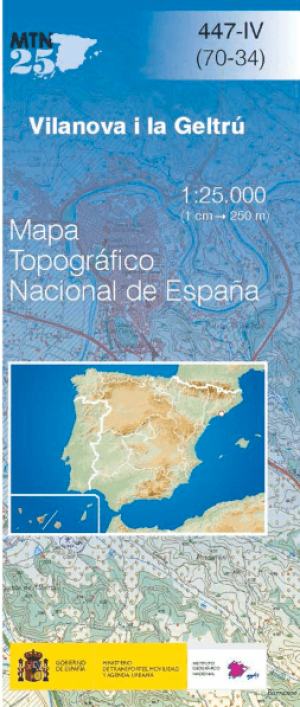 Wandelkaart 00447.4 Vilanova I La Geltrú, Barcelona, Catalonië