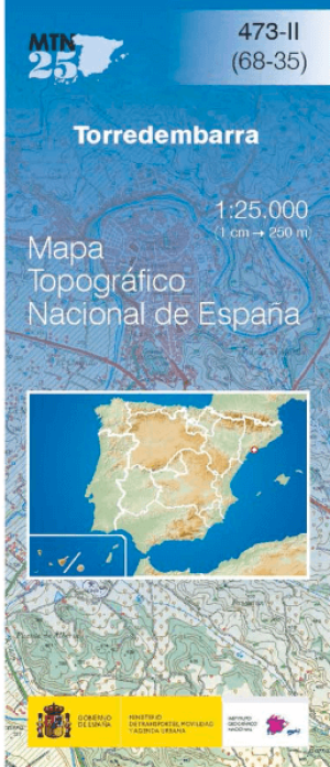 Wandelkaart 0473.2 Torredembarra, Tarragona, Catalonië - CNIG