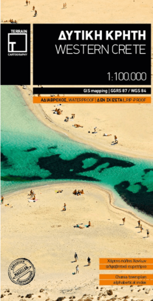 Landkaart Wegenkaart Fietskaart 448 Kreta West - Terrein Maps