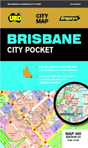 Stadsplattegrond 460 Brisbane City Pocket map - UBD Gregory's