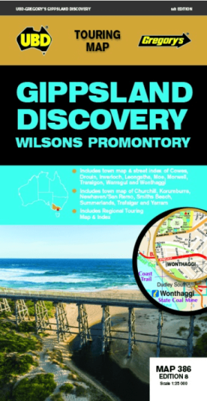 Landkaart Wegenkaart 386 Gippsland Discovery - UBD GRegory's