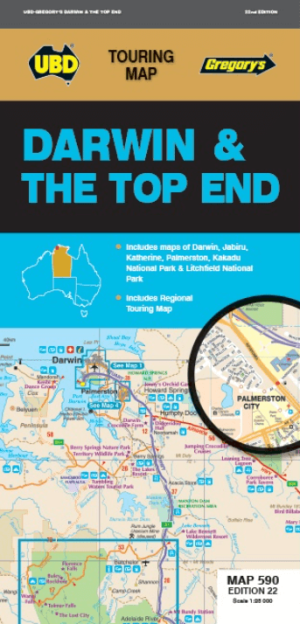 Landkaart Wegenkaart 590 Darwin & the Top End - UBD Gregory's
