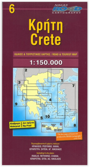 Landkaart Wegenkaart 6 Kreta Griekenland - Road Editions