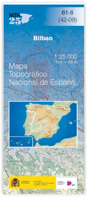 Wandelkaart 0061.2 Bilbao, Biskaje Baskenland - CNIG