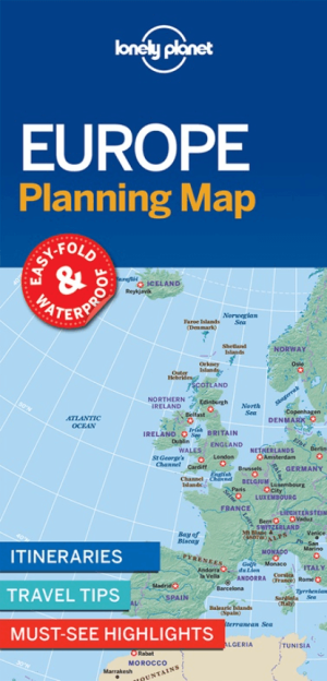 Landkaart Wegenkaart Planning map Europe - Lonely Planet