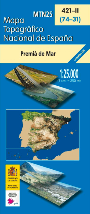 Wandelkaart 00421.2 Premià de Mar, Barcelona, Catalonië - CNIG