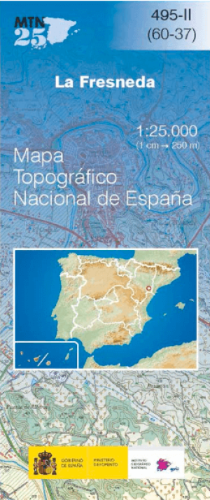 Wandelkaart 00495.2 La Fresneda, Teruel, Aragon - CNIG