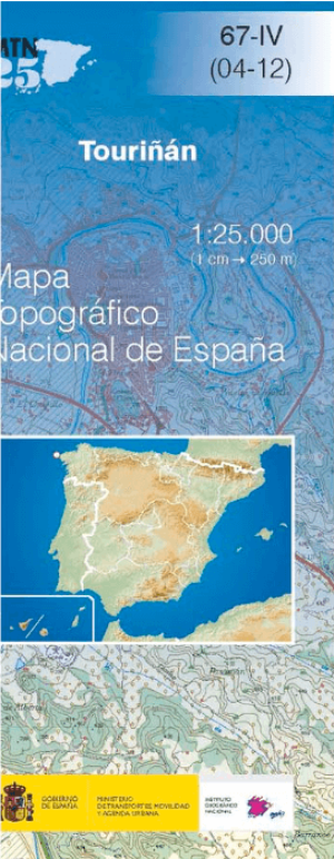 Wandelkaart 0067.4 Touriñán A Coruña Galicië - CNIG