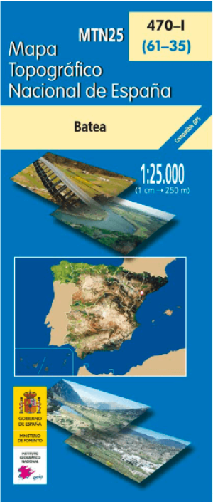 Wandelkaart 00470.1 Batea, Tarragona, Catalonië - CNIG