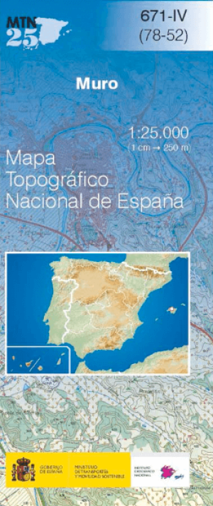 Wandelkaart 000671.4 Muro, Mallorca Balearen Spanje - CNIG