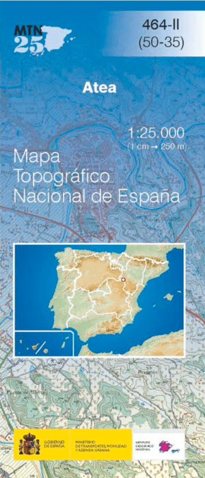 Wandelkaart 00464.2 Atea, Zaragoza, Aragon - CNIG