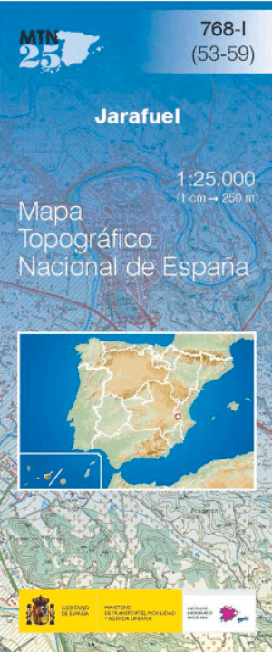 Wandelkaart 000768.1 Jarafuel, Valencia, Valencia Spanje - CNIG