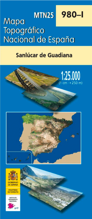Wandelkaart 000980.1 Sanlúcar de Guadiana, Huelva, Andalusië Span