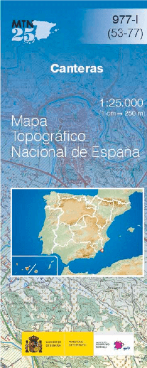 Wandelkaart 000977.1 Canteras, Murcia, Murcia Spanje - CNIG
