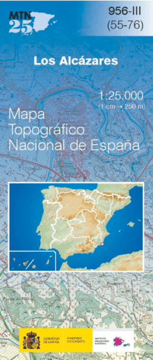 Wandelkaart 000956.3 Los Alcazáres, Murcia, Murcia Spanje - CNIG
