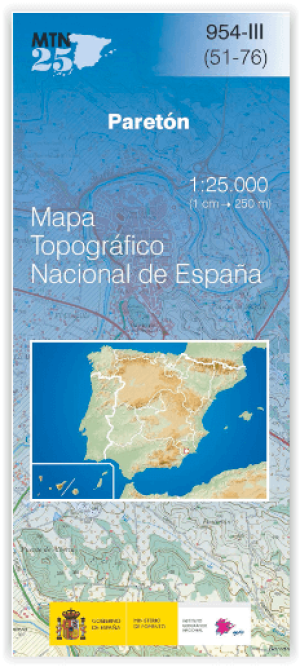 Wandelkaart 00954.3 Paretón, Murcia, Murcia Spanje - CNIG