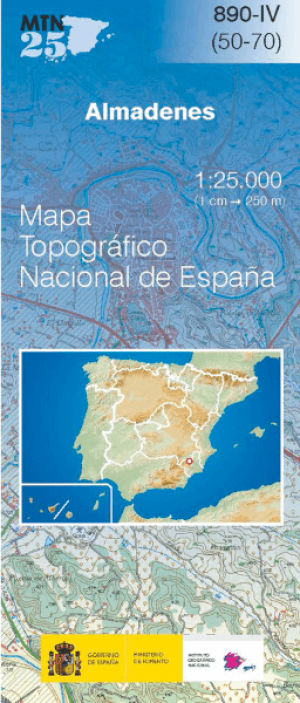 Wandelkaart 000890.4 Almadenes, Murcia, Murcia Spanje - CNIG