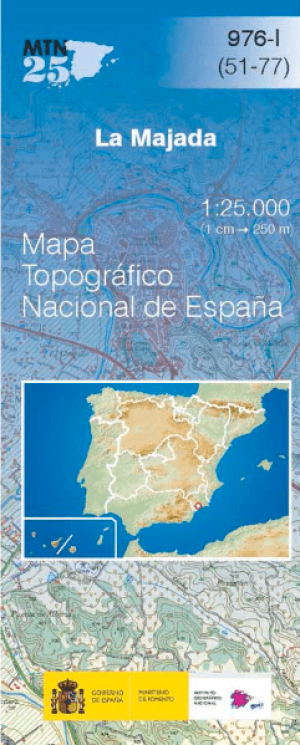 Wandelkaart 000976.1 La Majada, Murcia, Murcia Spanje - CNIG