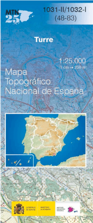 Wandelkaart 001031.2 - 1032.1 Turre, Almeria Andalusië Spanje