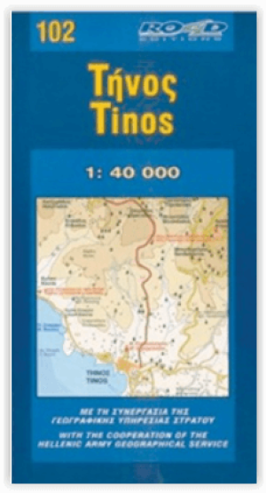 Landkaart Wegenkaart 102 Tinos Griekenland - Road Editions