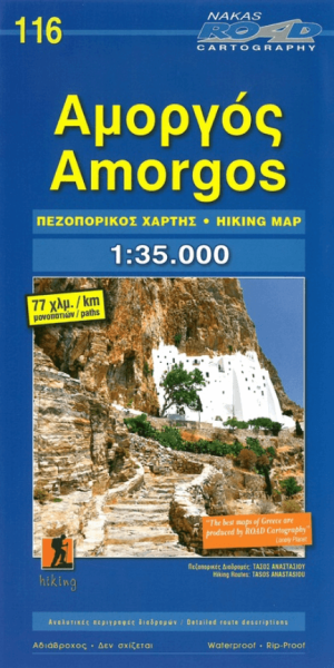 Wandelkaart 116 Amorgos, Cycladen Egeische zee - Road Editions