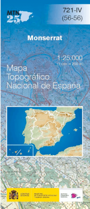 Wandelkaart 000721.4 Monserrat, Valencia, Valencia Spanje - CNIG