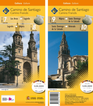 Wandelkaart 07-10 Camino Frances, Los Arcos > Belorado - CNIG