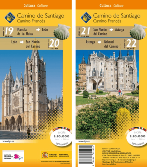 Wandelkaart 19-22 Camino Frances, Mansilla > Rabanal - CNIG