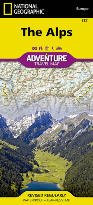 Landkaart Wegenkaart 3321 De Alpen - Nat Geo