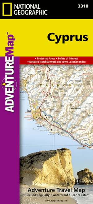 Landkaart Wegenkaart 3318 Adventure map Cyprus - Nat Geo