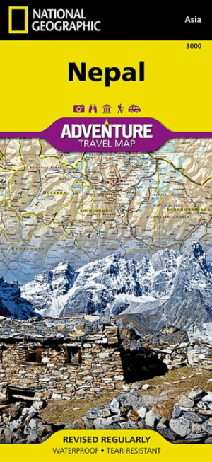 Landkaart Wegenkaart 3000 Nepal - Nat Geo