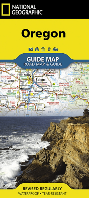 Landkaart Wegenkaart Oregon State guide map - Nat Geo