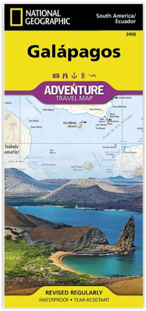 Landkaart Wegenkaart 3408 Adventure map Galapagos - Nat Geo
