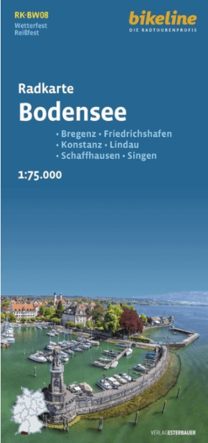 Fietskaart Bikeline Radkarte Bodensee - Esterbauer